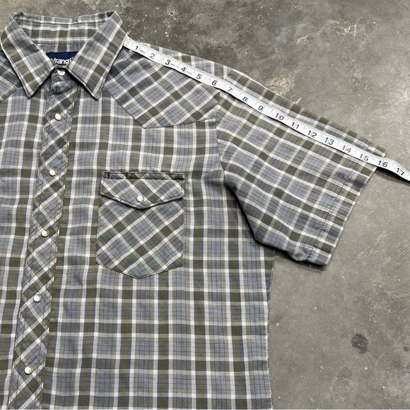 Wrangler Vintage Brushpopper Pearl Snap Western Shirt - Picture 7 of 9